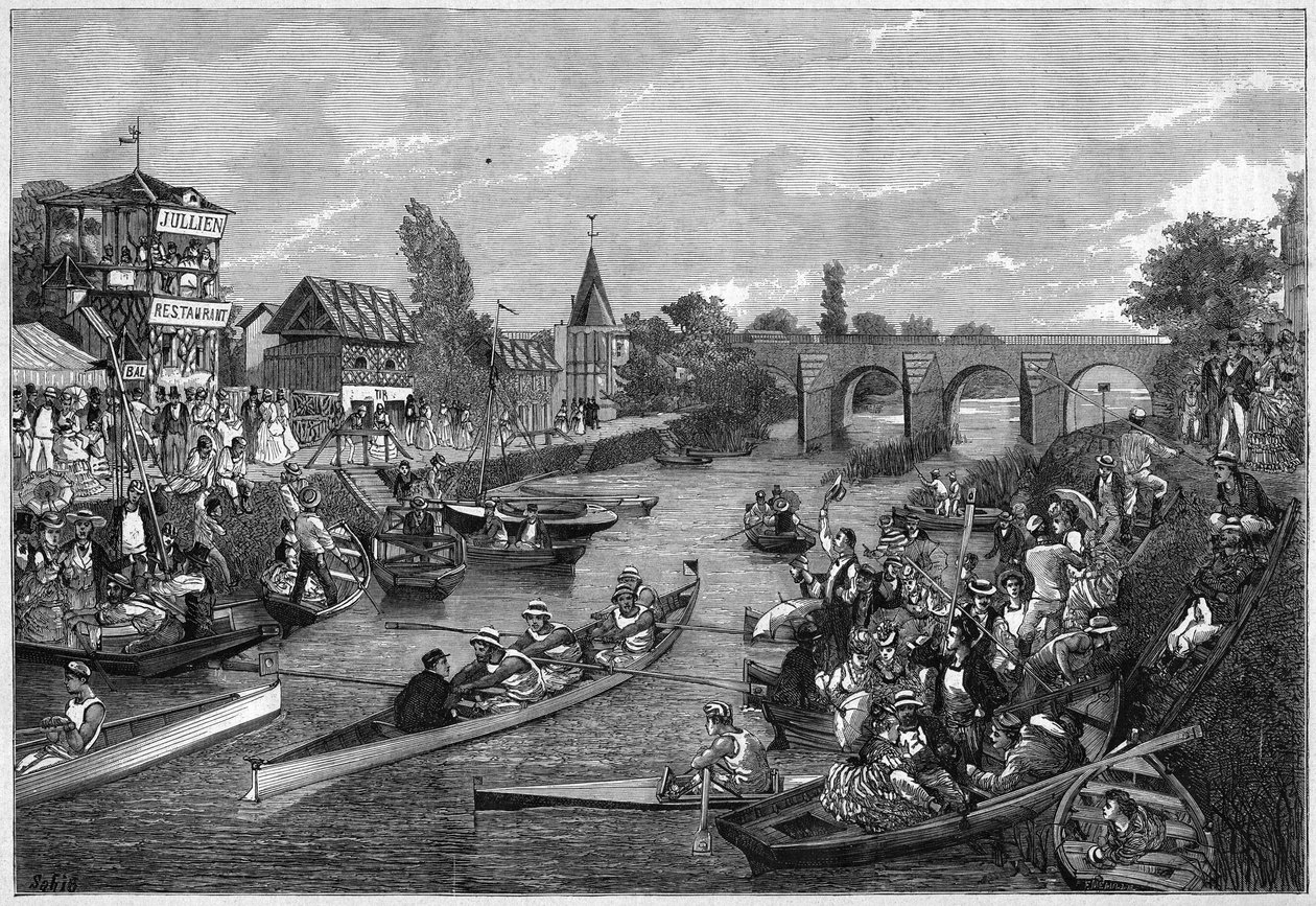 Canoa sulla Senna a Joinville-le-Pont da French School