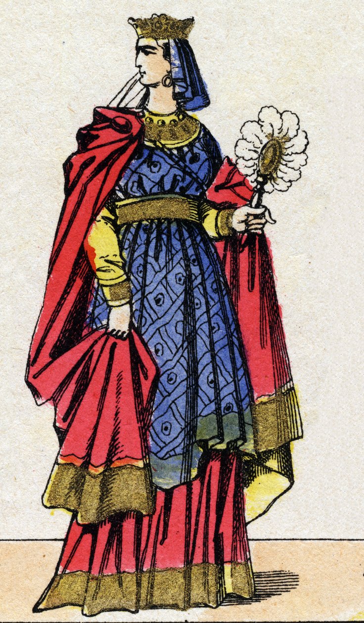 Dinastia capetingia: Ritratto di Anna di Kiev (Anna Yaroslavna). da French School