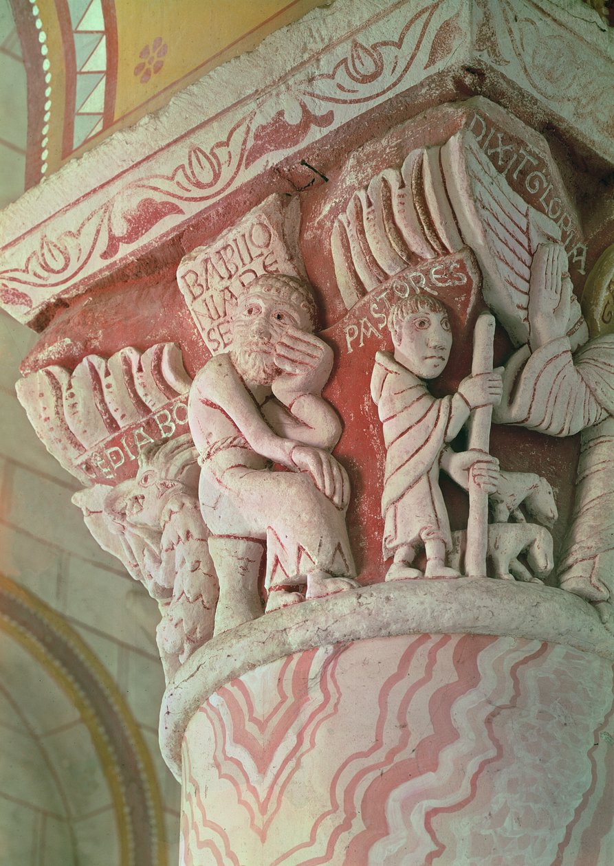 Capitello del presbiterio raffigurante Babilonia Deserta da French School