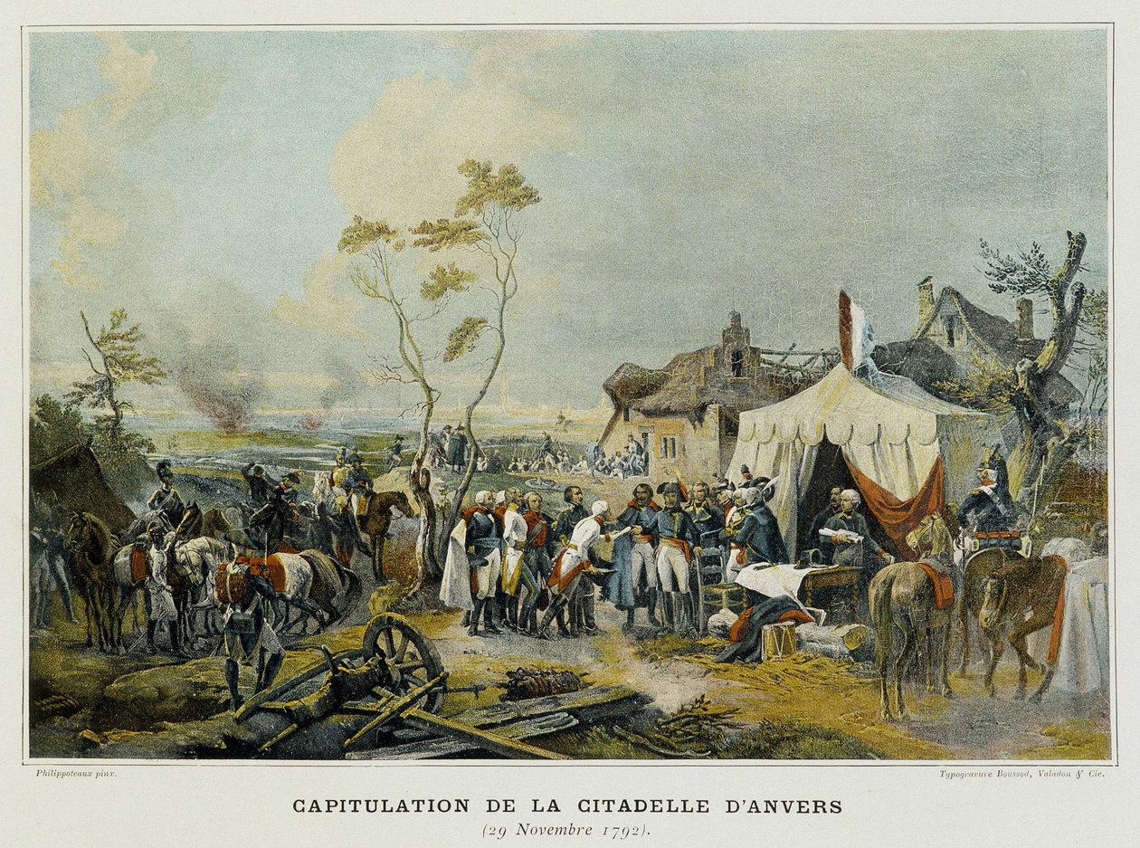 Capitolazione della Cittadella di Anversa (Fiandre, Belgio), 29 novembre 1792 da French School