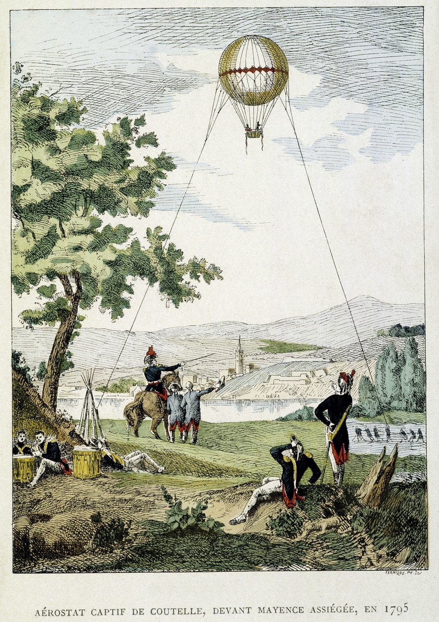 Aerostato prigioniero di Jean Marie Joseph Coutelle (1748-1835), prima dell