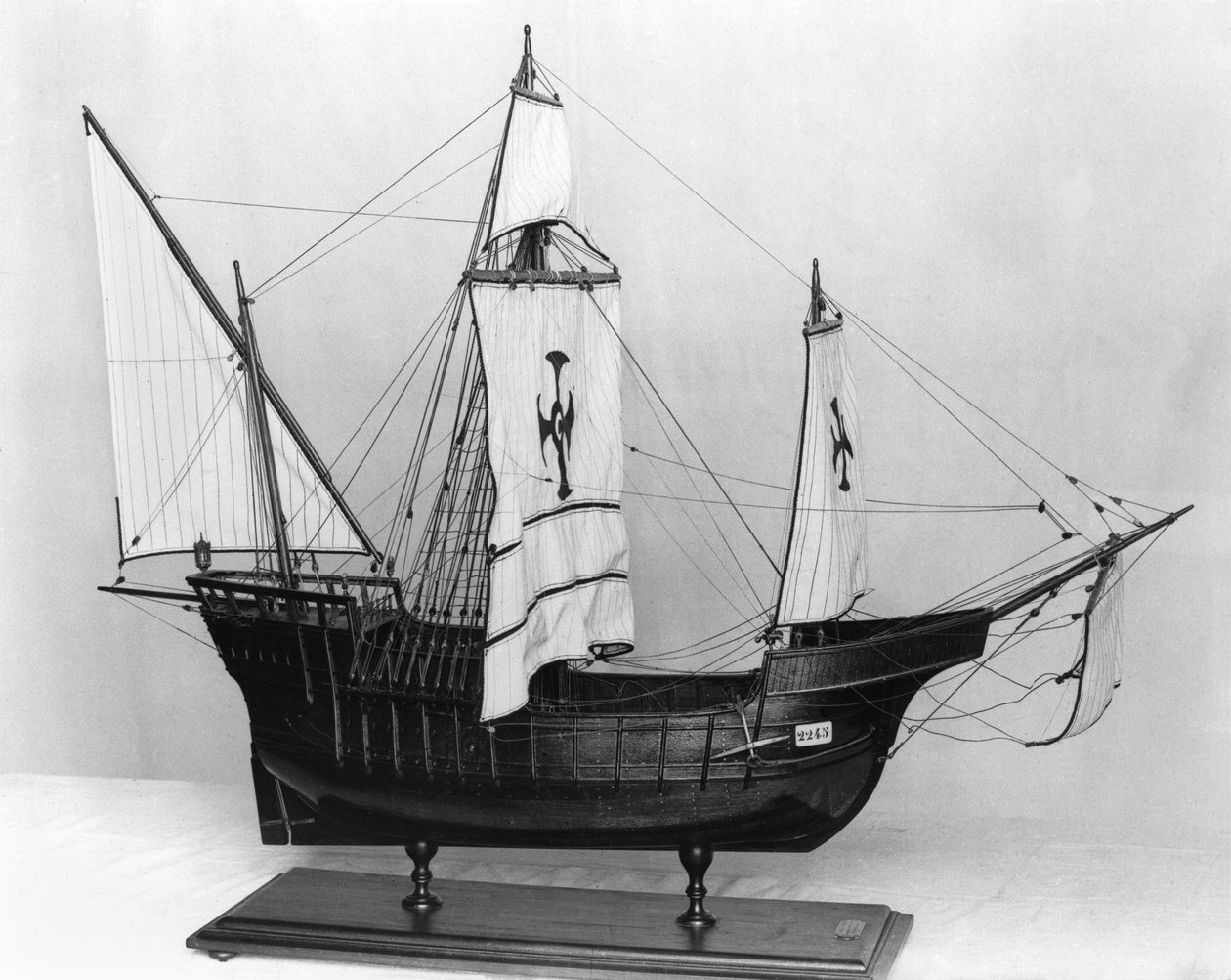 Caravella di Cristoforo Colombo (1451-1506) (modello) (legno) da French School