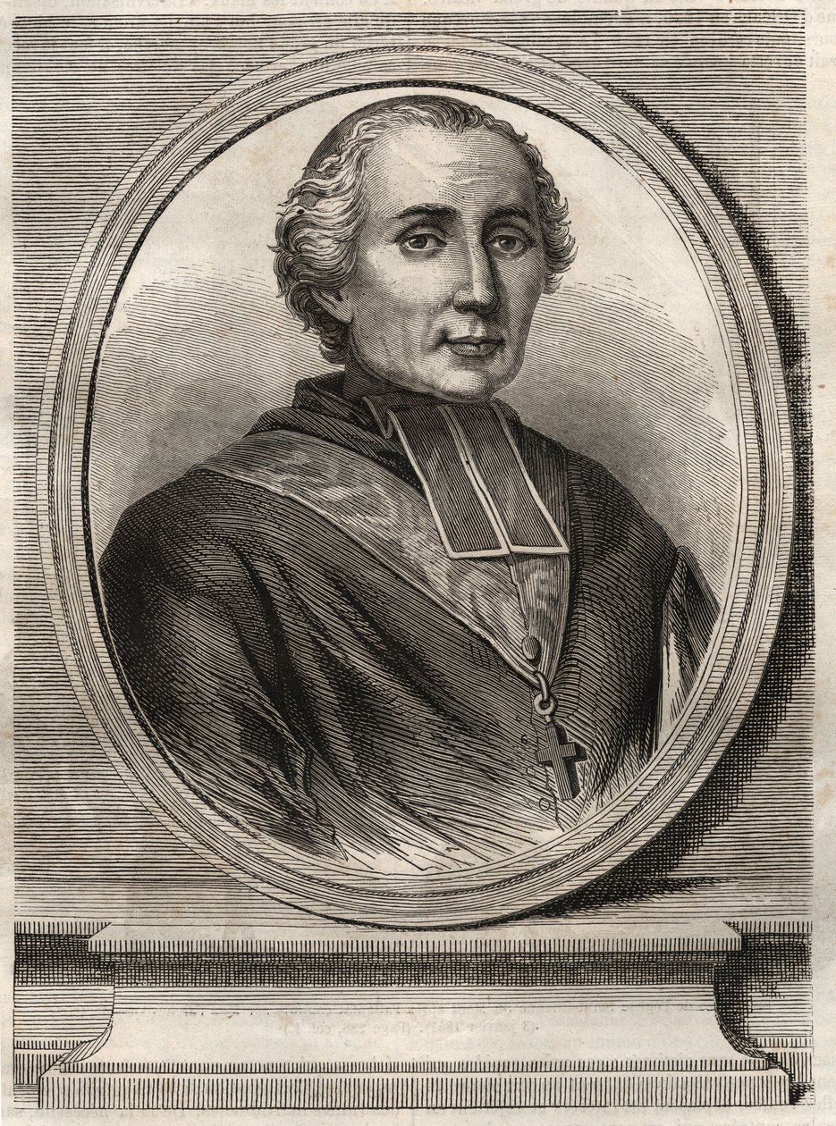Cardinale Francois-Nicolas-Madeleine (Francois Nicolas Madeleine) Morlot 1795-1862 - Arcivescovo di Parigi e Cardinale da French School