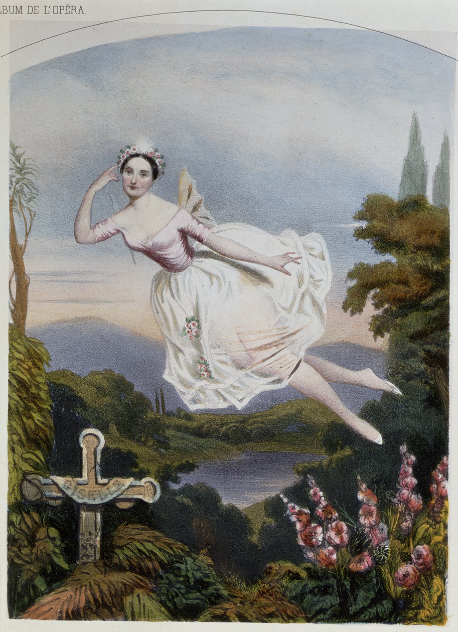 Carlotta Grisi (1819-99) come Giselle, dal balletto omonimo di Adolphe Adam (1803-56) da French School