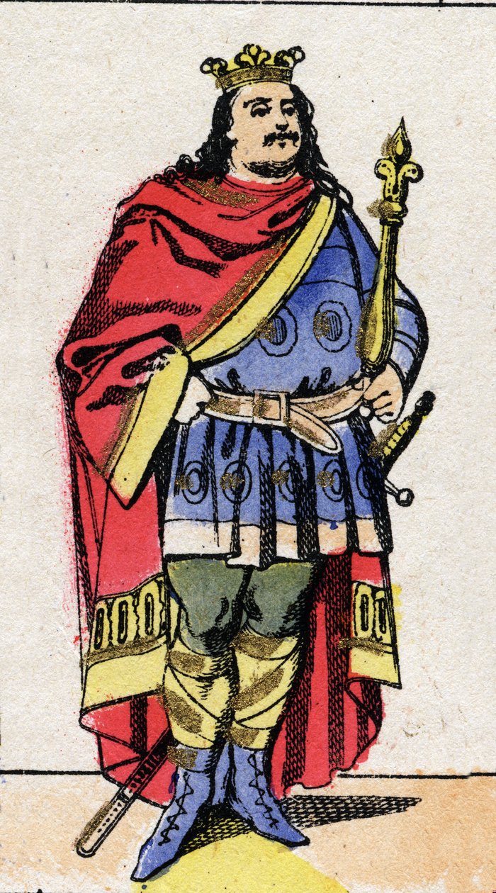 Dinastia Carolingia: Ritratto di Carlo III il Grosso (839-888) Re dei Franchi dall