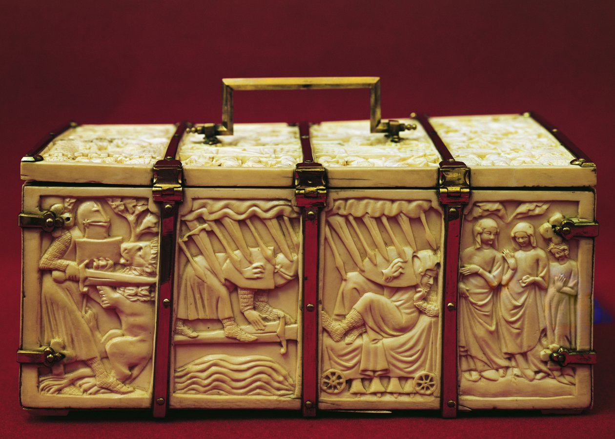 Scrigno con scene dalla letteratura romantica, 1330 da French School