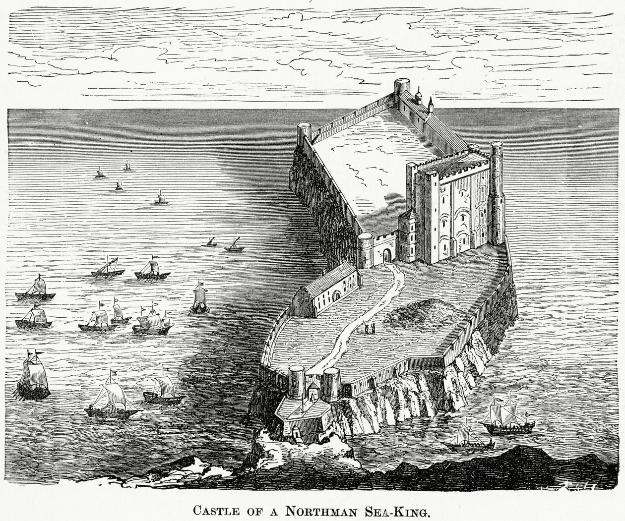 Castello di un re del mare normanno, c.1880 da French School