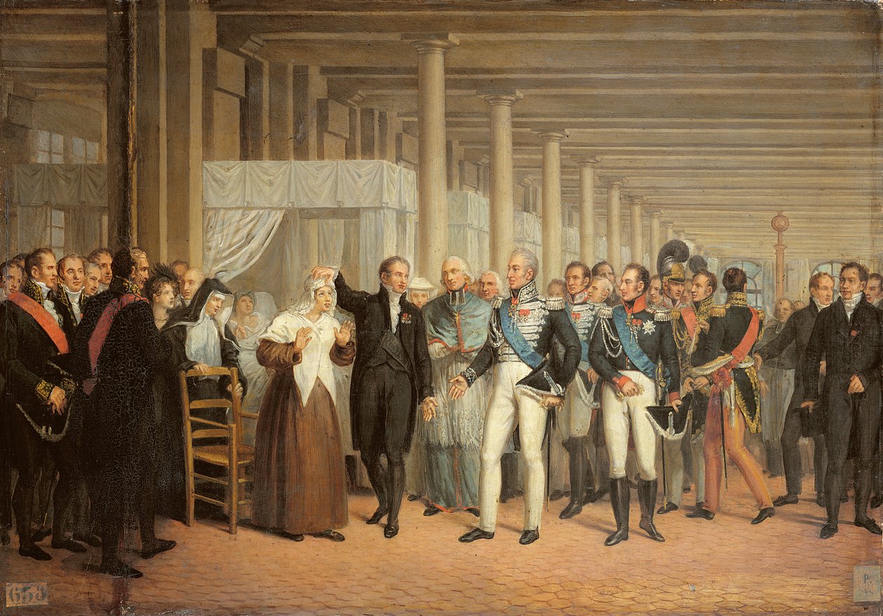 Operazione di cataratta eseguita da Guillaume Dupuytren (1777-1835) alla presenza del re Carlo X (1757-1836) all