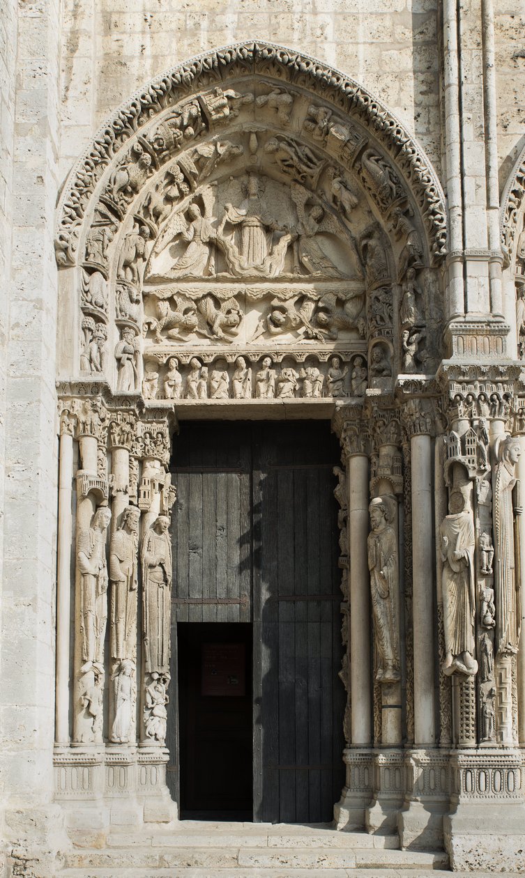 Cattedrale di Chartres, baia a sinistra del portale reale facciata ovest detta l