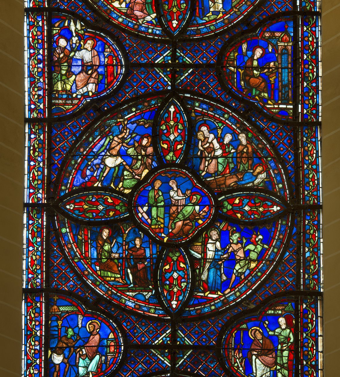 Cattedrale di Chartres, vetrata: vita di Sant