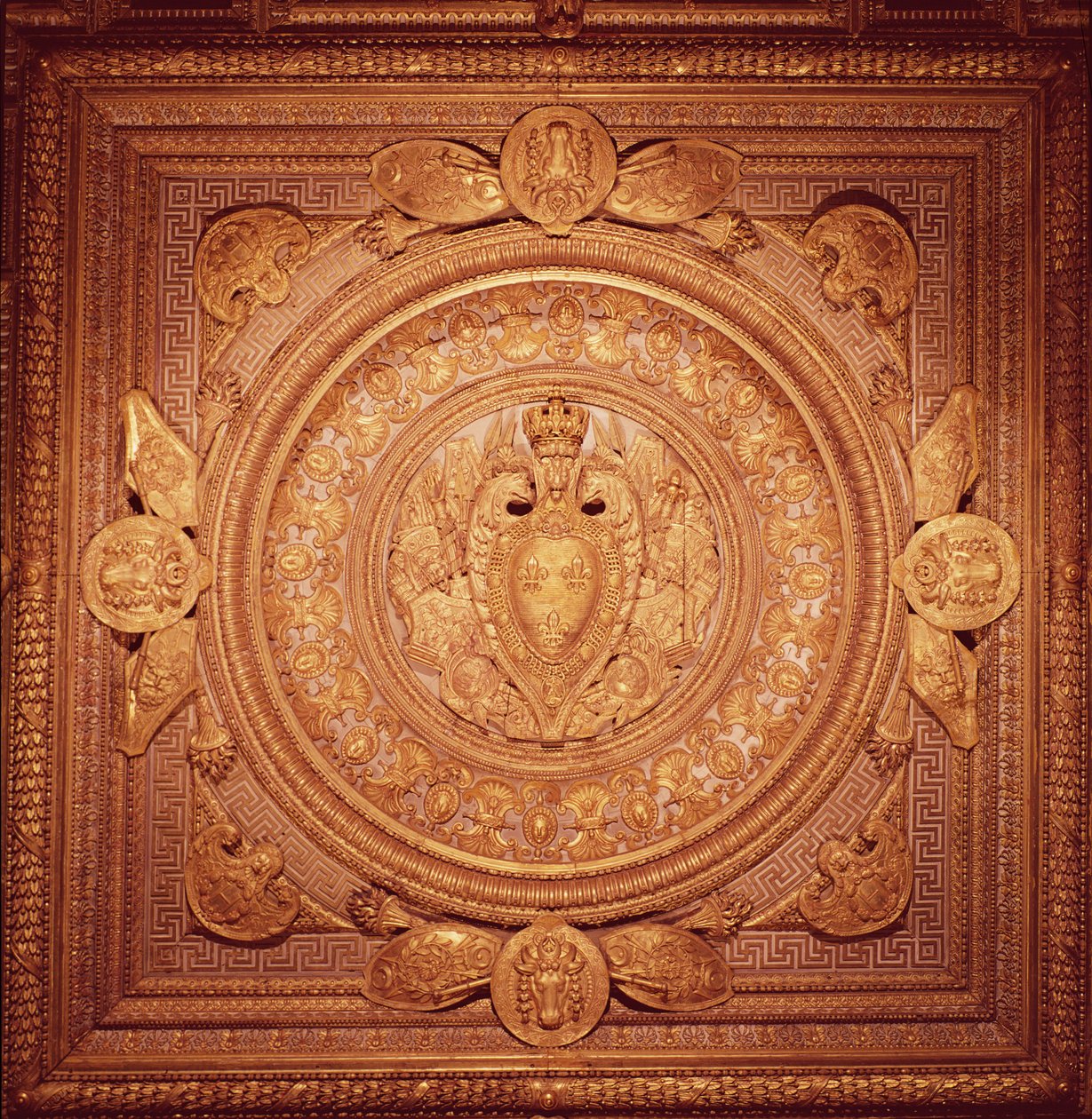 Soffitto della camera da letto di Enrico II (1519-59) da French School