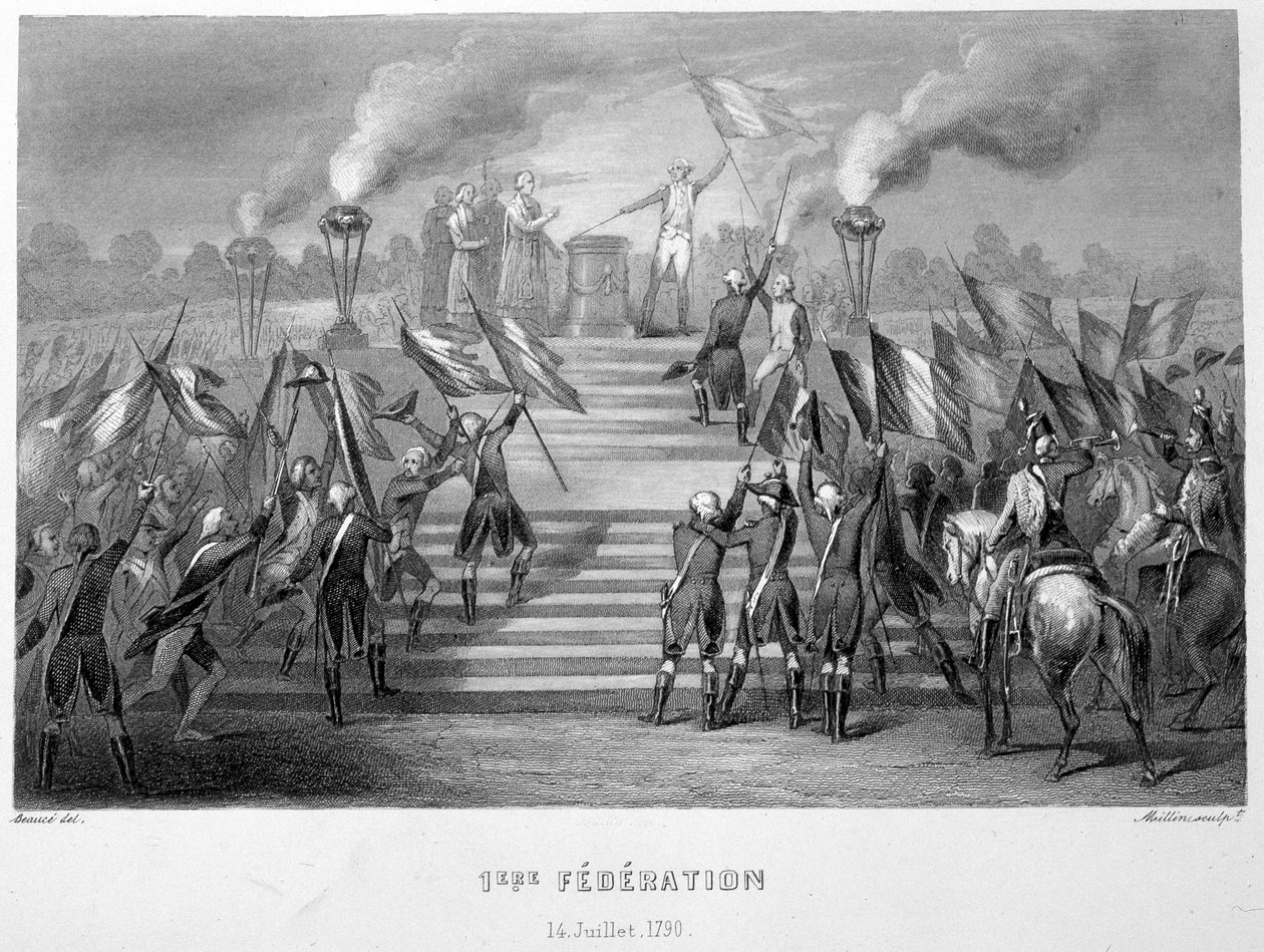 Celebrazione della 1ª Federazione Nazionale il 14 luglio 1790 sull