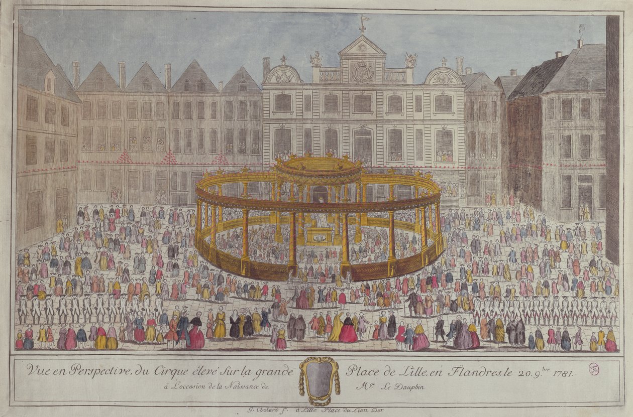 Celebrazioni a Lille in onore della nascita del Delfino, 1781 da French School