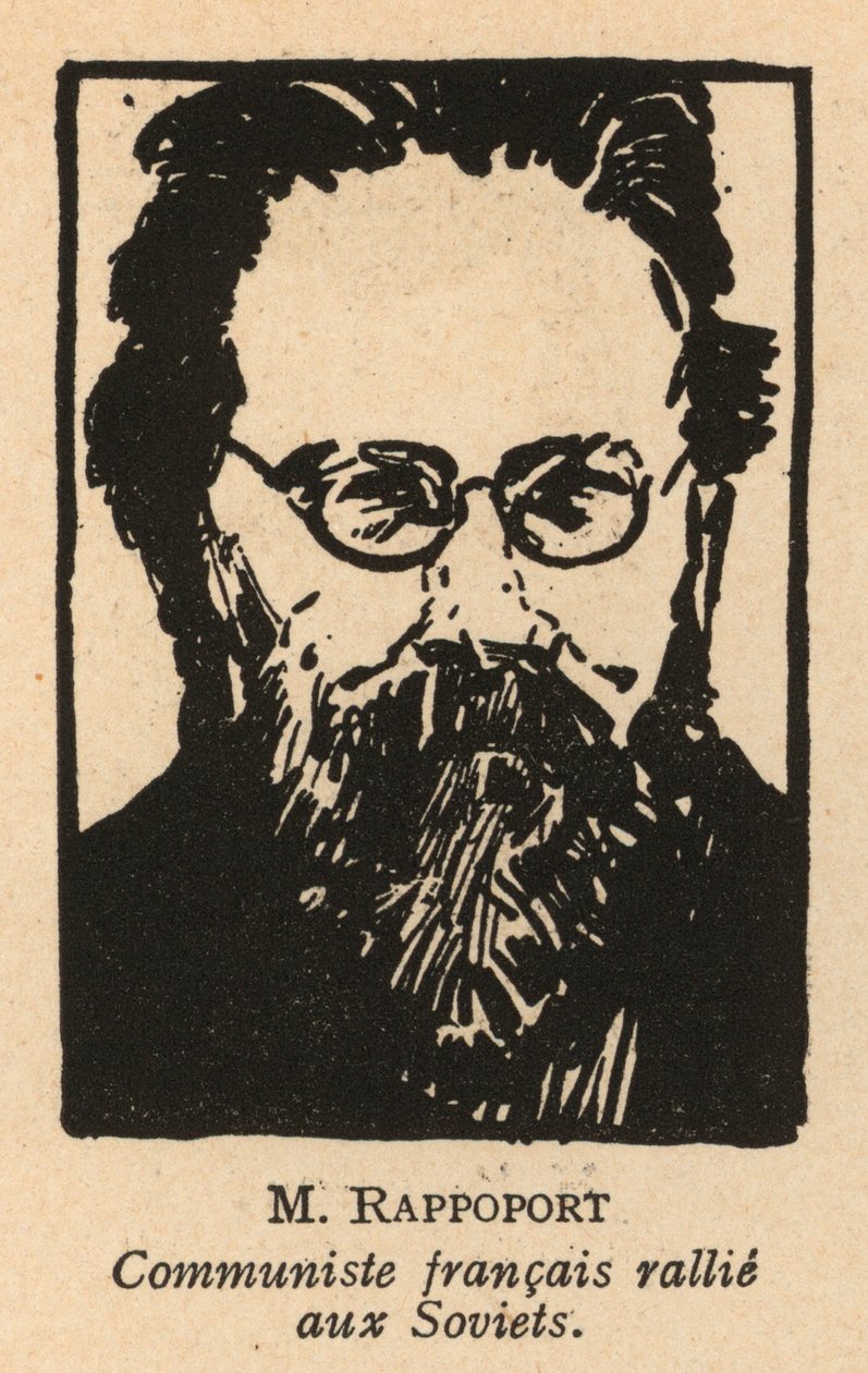 Charles Rappoport, politico comunista francese di origine lituana (litografia) da French School