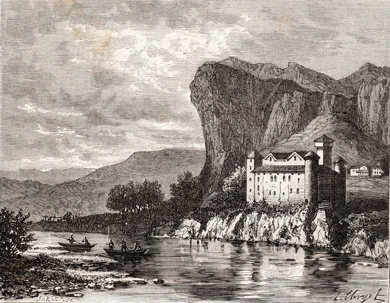 Château de la Caze in Lozère - incisione in “La France illustrée: geografia, storia, amministrazione statistica” di V.A. Malt-Brown. 1884 da French School
