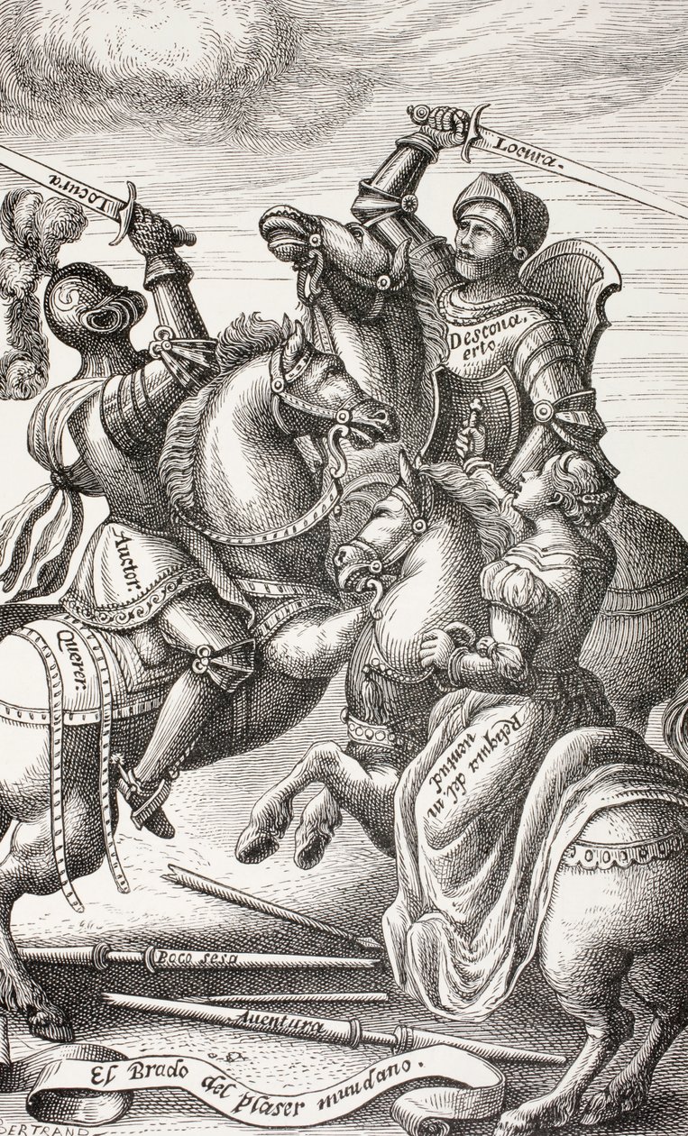 Cavalleria rappresentata da figure allegoriche, da 
