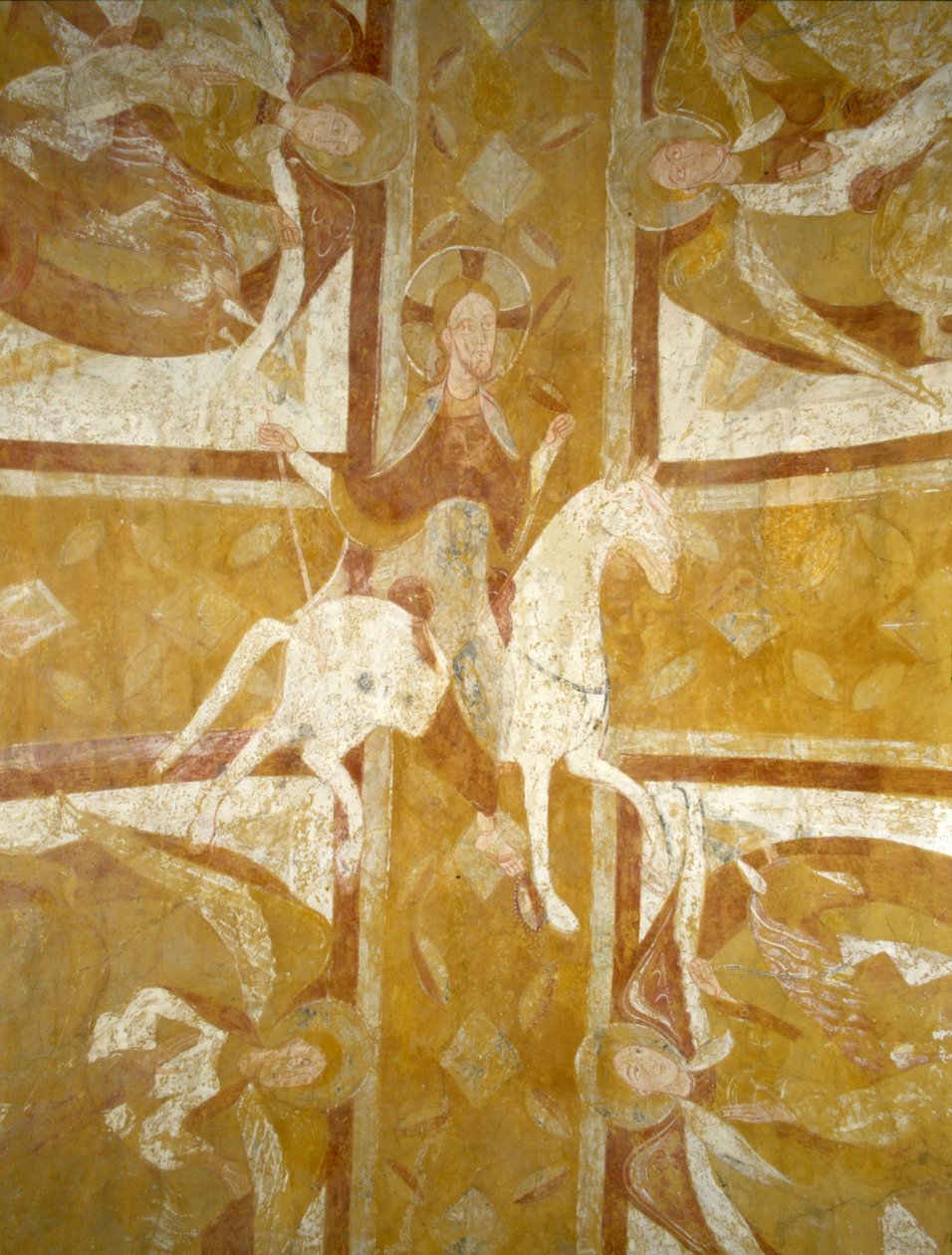Cristo a cavallo (XI secolo), Cattedrale di Auxerre, Cripta. da French School