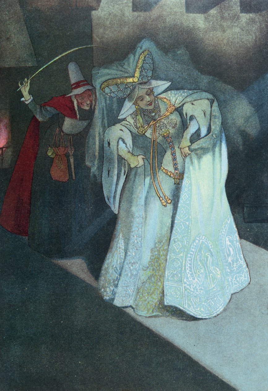 Cenerentola con la sua Fata Madrina da French School