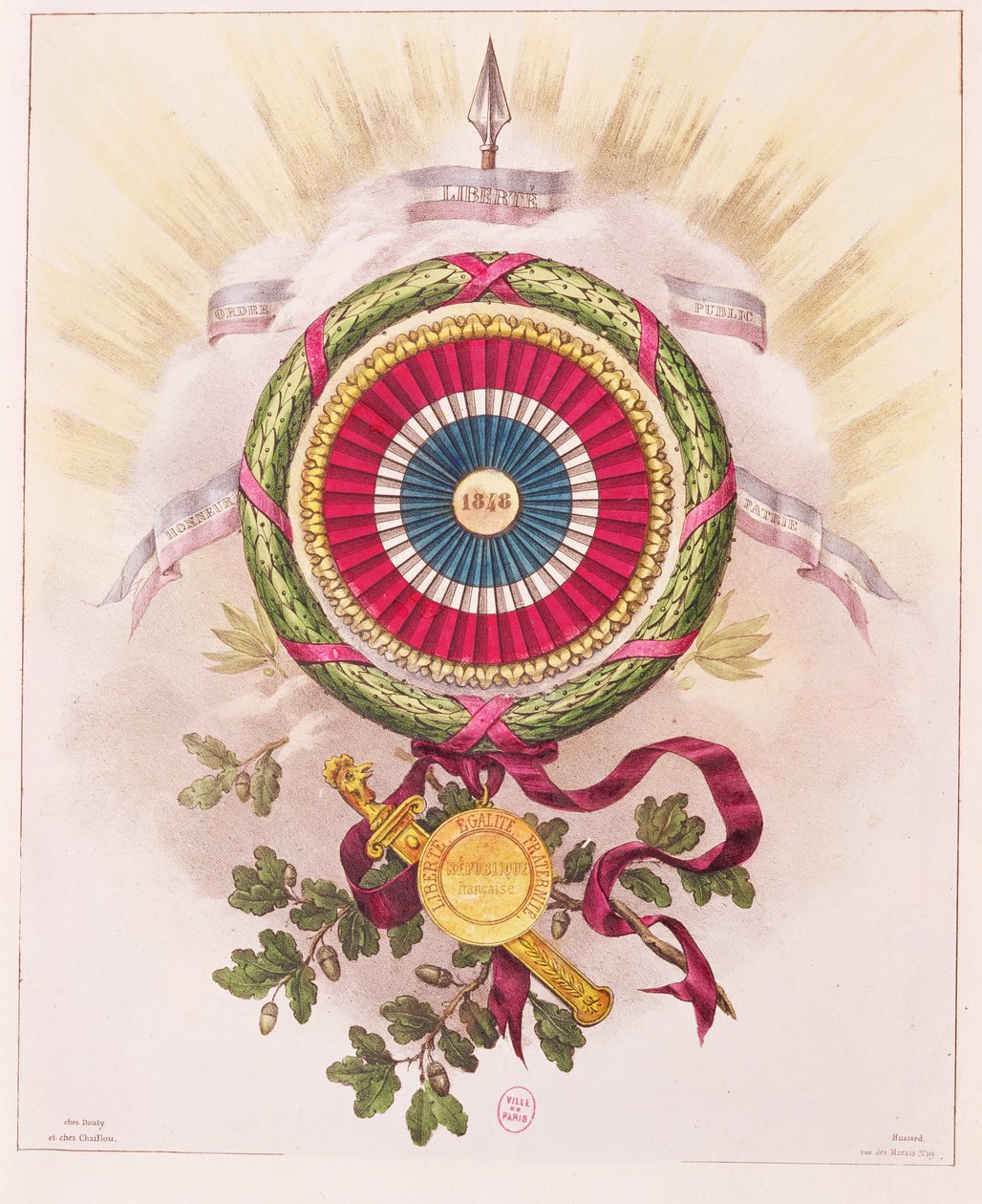 Coccarda, emblema del 1848 da French School