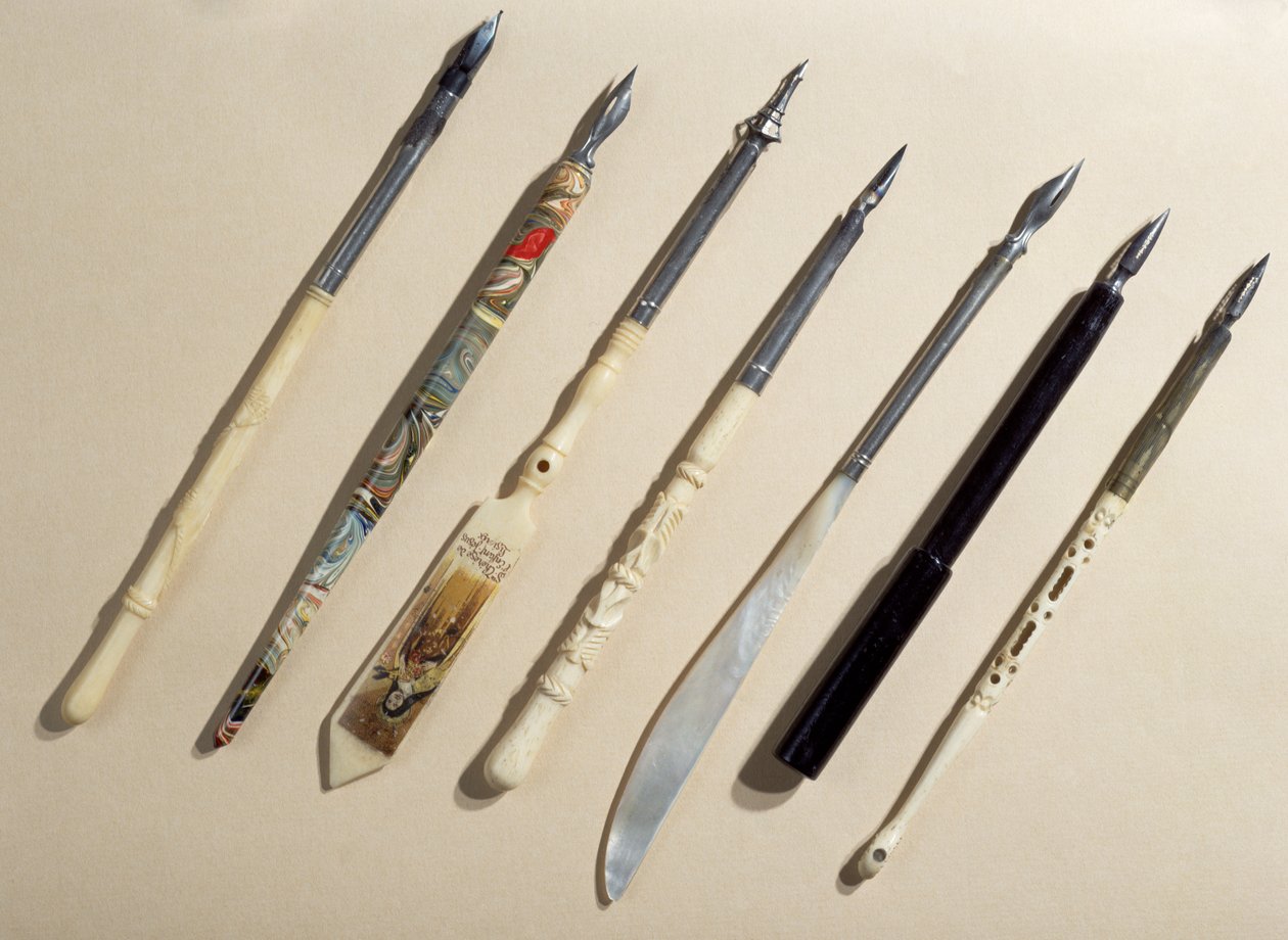 Collezione di portapenne, inizio XX secolo da French School