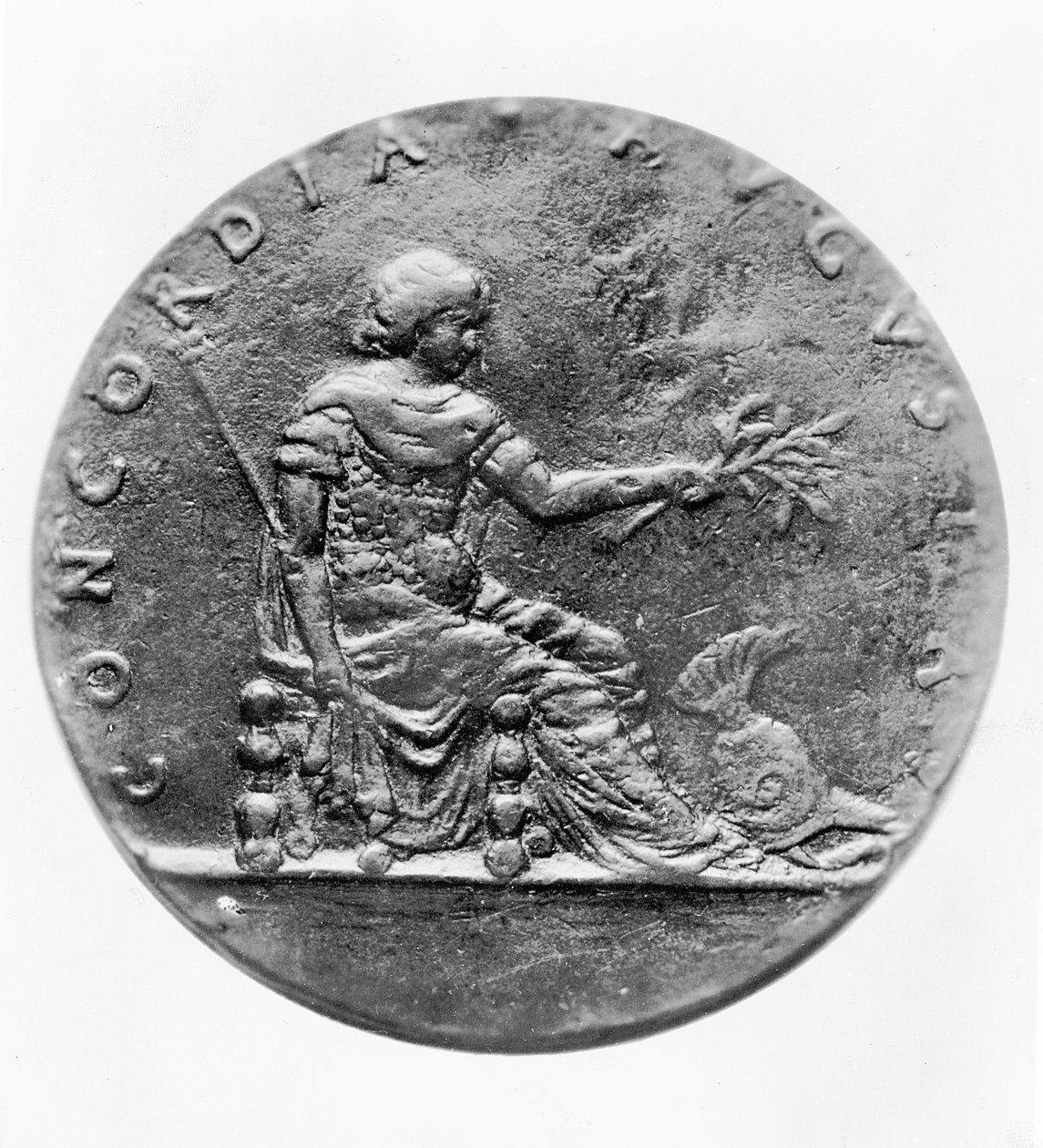 Concordia, sul retro di una medaglia che mostra Luigi XI da French School