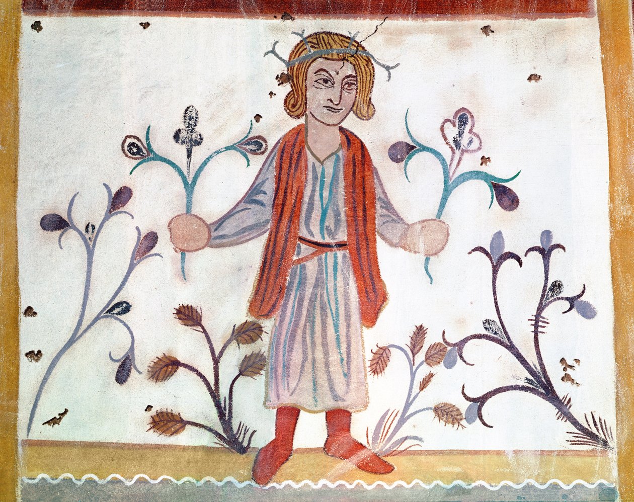 Copia di un originale medievale che raffigura Aprile, dalle Occupazioni dei Mesi, dalla Cappella di Pritz, Laval da French School