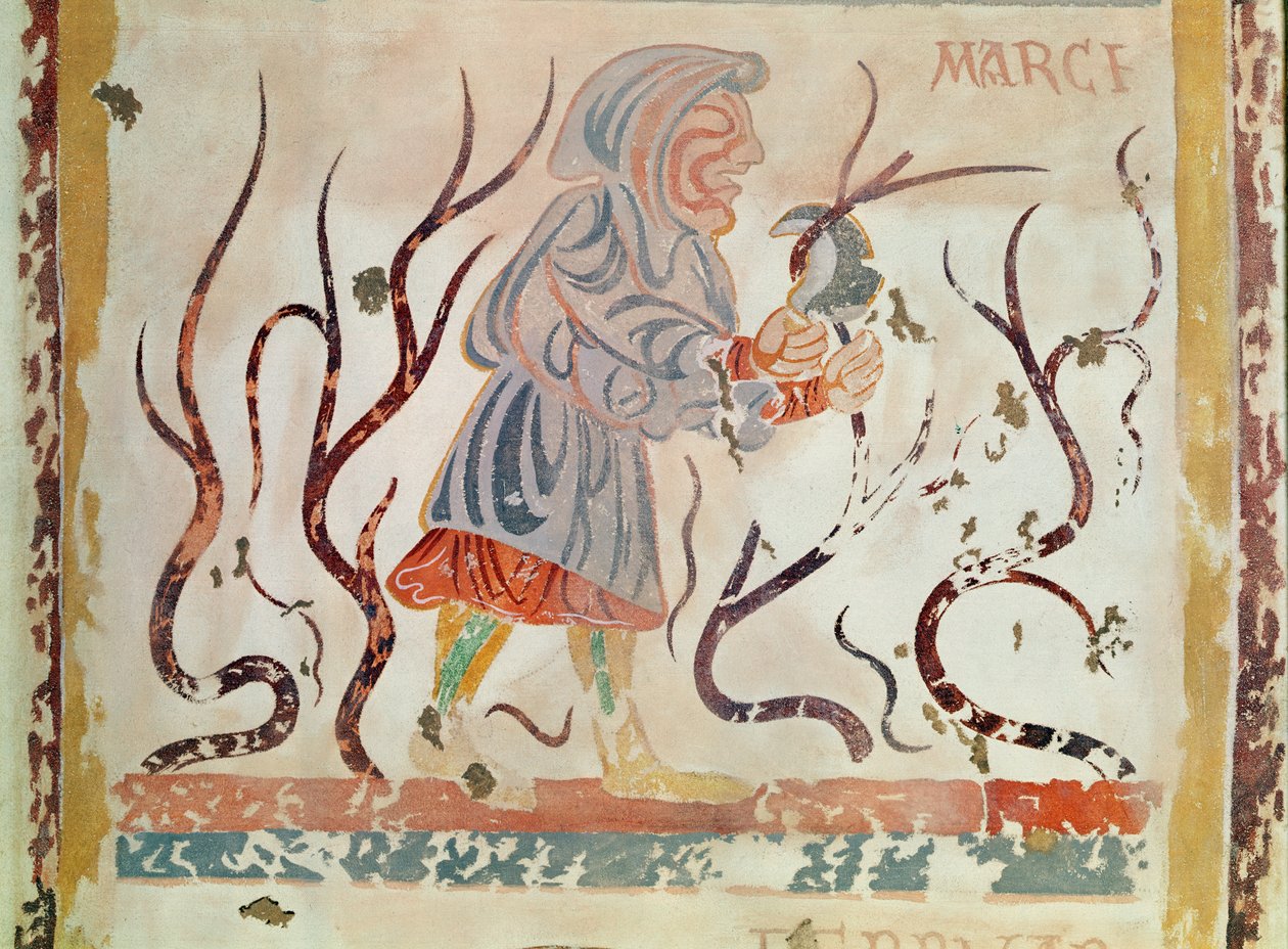 Copia di un originale medievale che raffigura Marzo, dalle Occupazioni dei Mesi, dalla Cappella di Pritz, Laval da French School