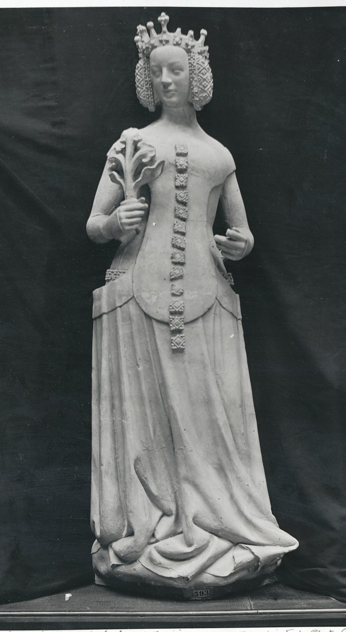 Copia di una statua di Isabella di Baviera (1371-1435) da French School