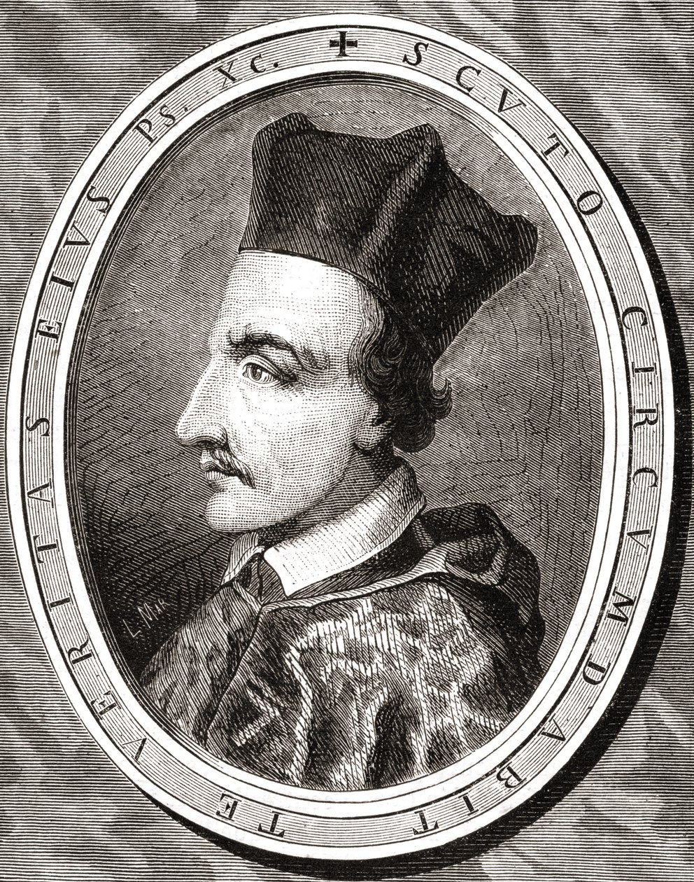 Cornelius Jansen, Vescovo di Ypres, inciso da Pannemaker dopo Latenacci, da 