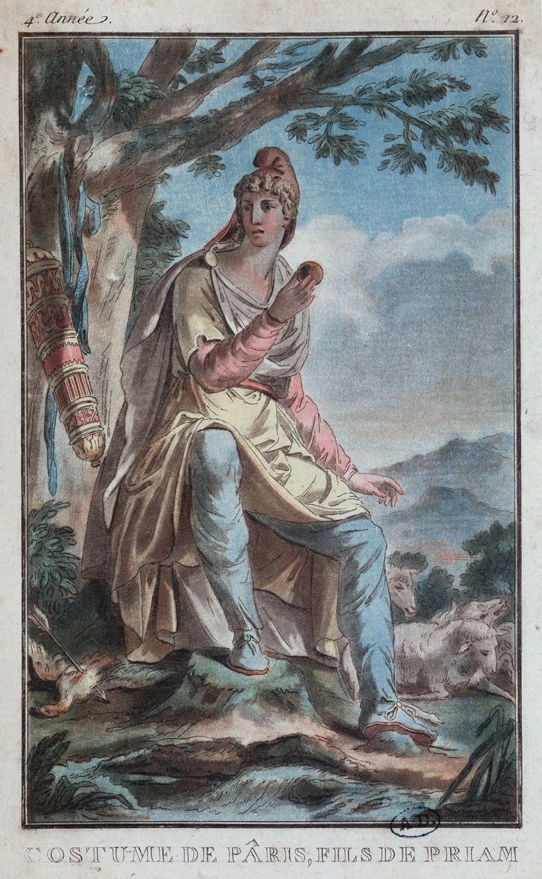 Costume per Paride come pastore sul Monte Ida da French School