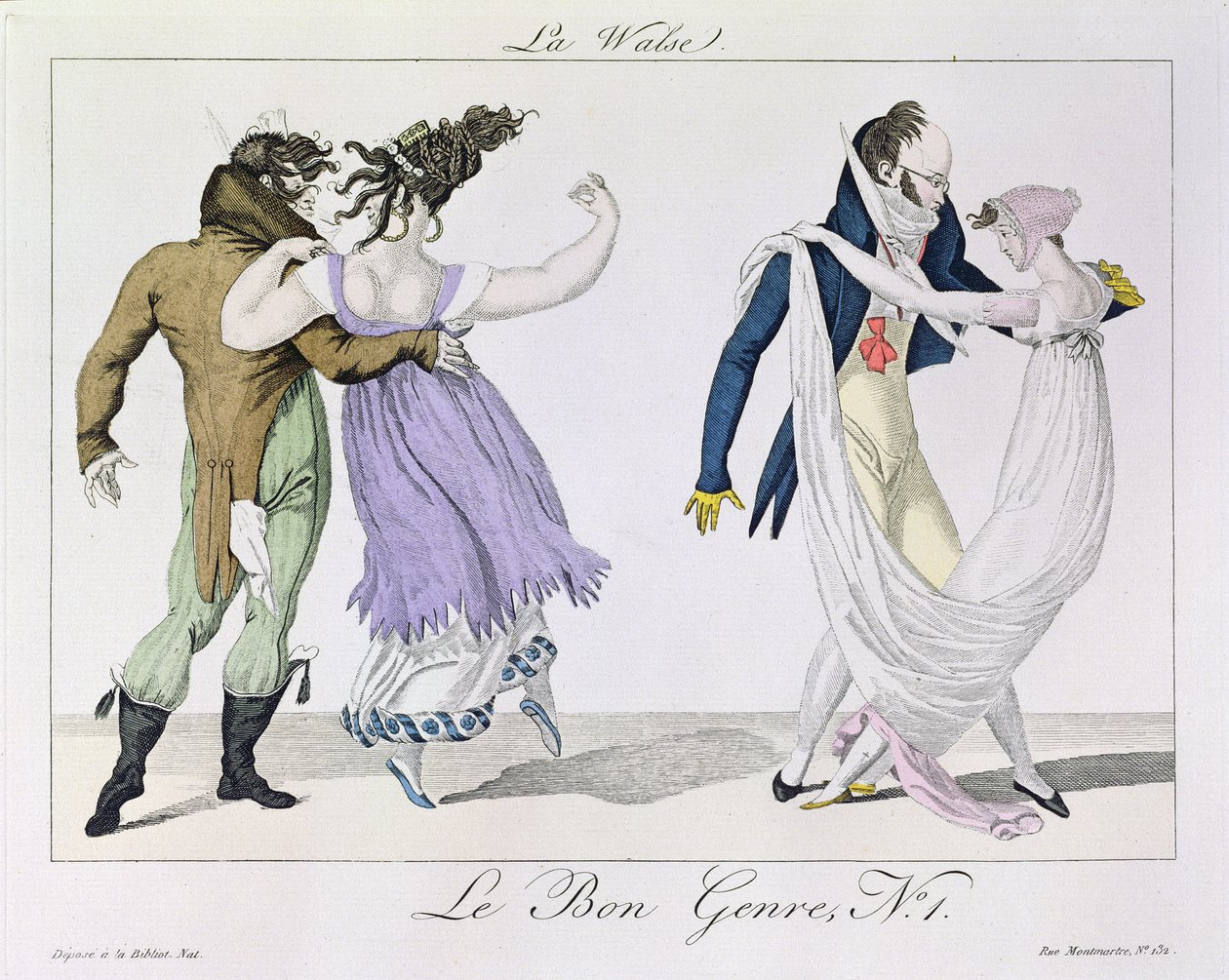 Coppie che ballano il valzer, da Le Bon Genre, c.1810 da French School