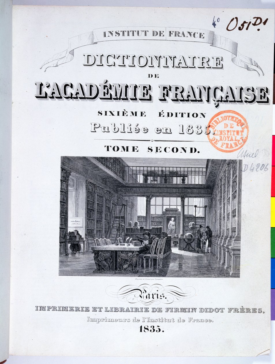 Copertina del Dictionnaire de l