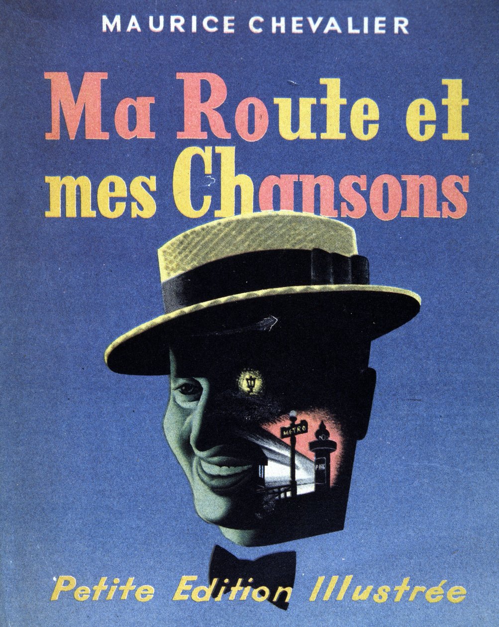Copertina del libro "Ma route et mes chansons" di Maurice Chevalier da French School