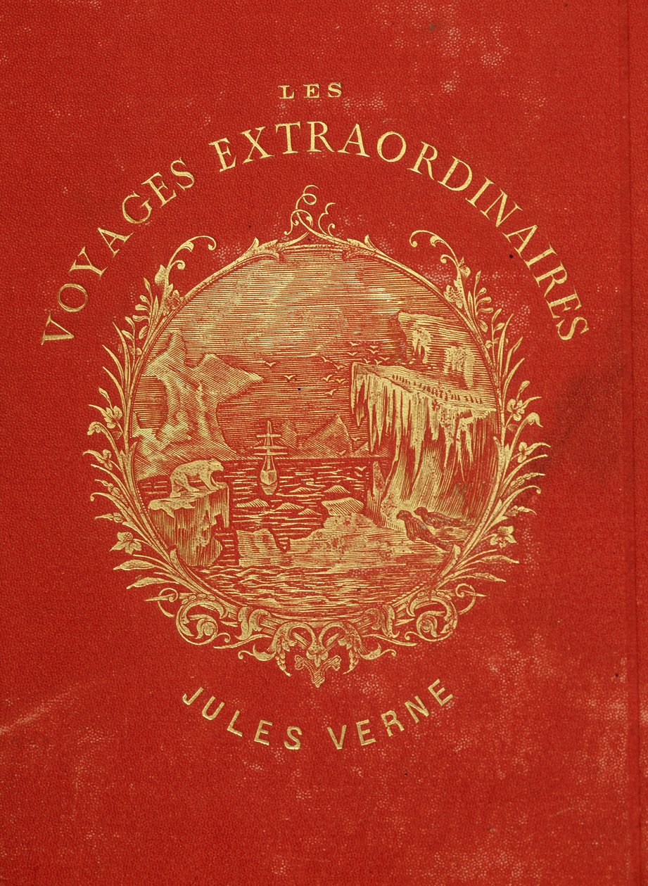 Copertina della collezione "I Viaggi Straordinari" di Jules Verne. Fine del XIX secolo. da French School