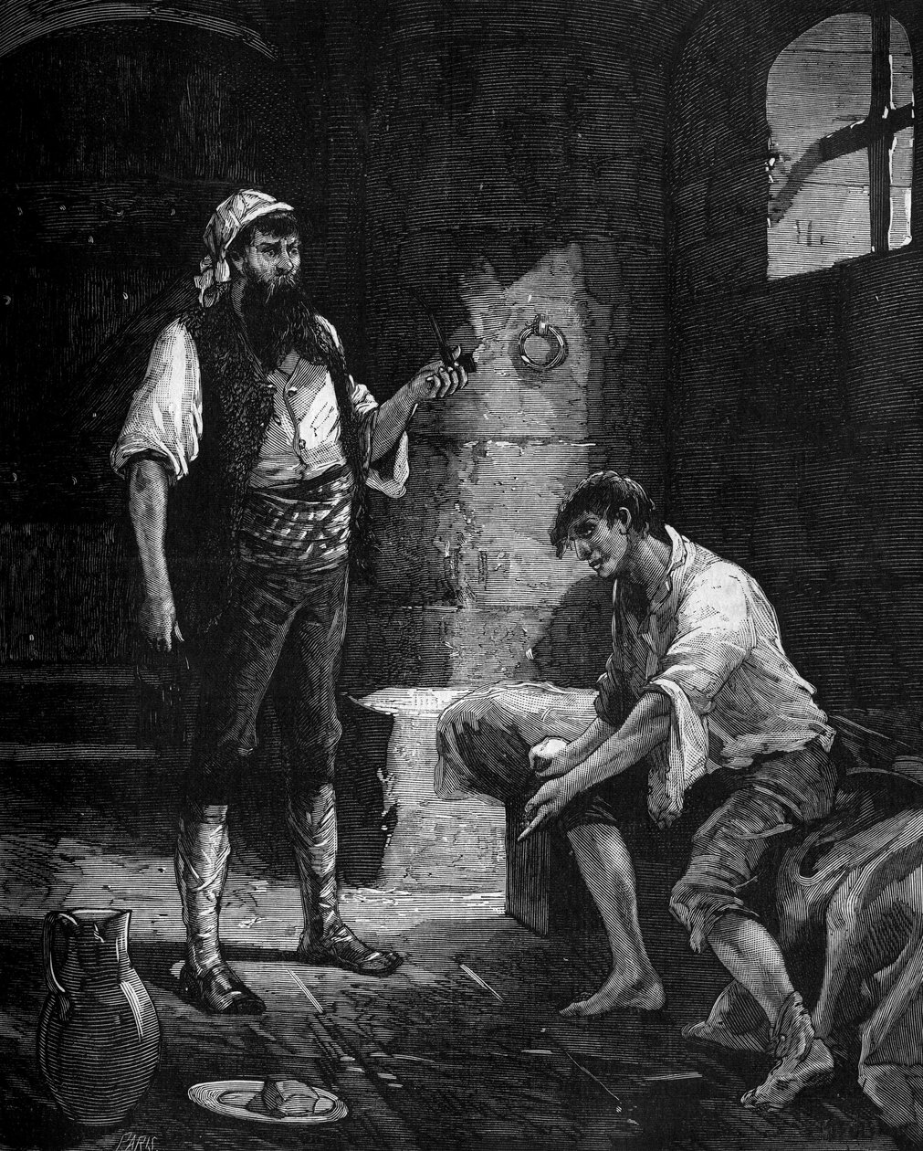DOLOMIEU (Dieudonne o Deodat de Gratet de) (1750-1801), geologo e mineralogista francese in una prigione di Messina in Sicilia. in "Storia popolare della scienza, invenzioni e scoperte" di Bitard Adolphe da French School