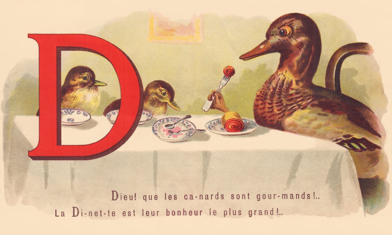 Dio! che le anatre sono golose! La dinette è la loro più grande felicità! da French School
