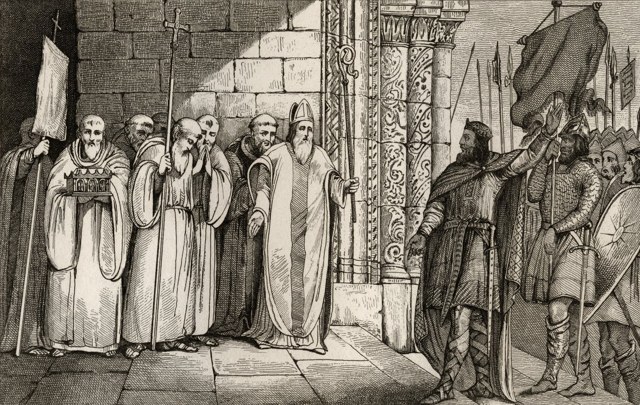 Dagoberto che abbassa lo stendardo a St. Denis, da 