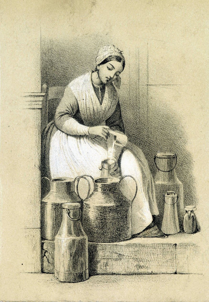Caseificio, Francia, ca. 1855 da French School