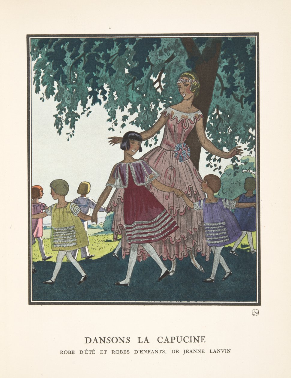 Dansons la Capucine, da una collezione di figurini di moda da French School