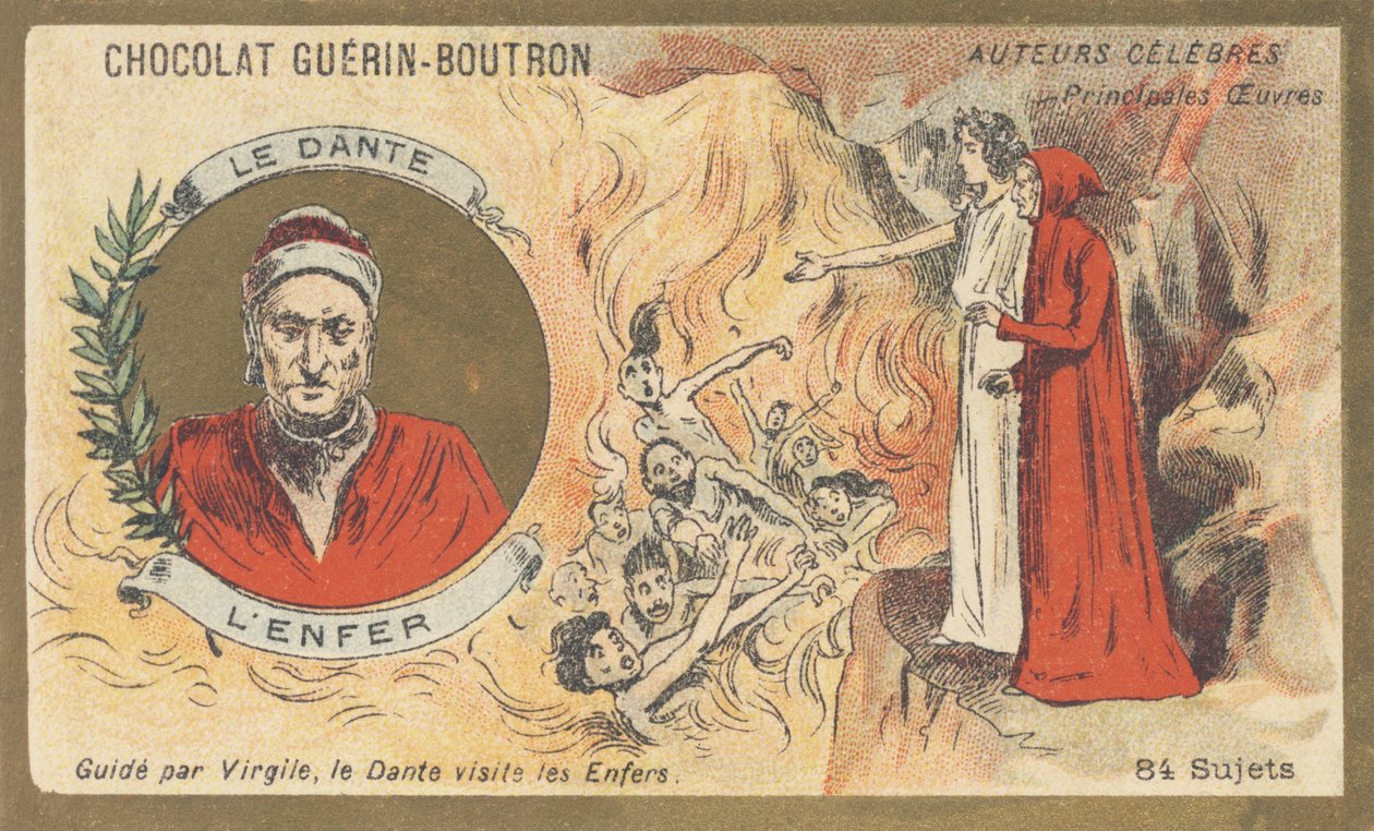 Dante Alighieri, noto come “Dante” (1265-1321), poeta, scrittore, pensatore e politico fiorentino, autore di “Inferno” da French School