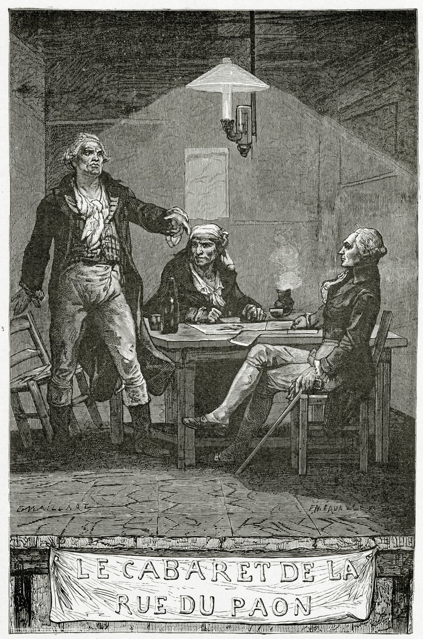 Danton, Marat, Robespierre - illustrazione da Quatre Vingt Treize da French School
