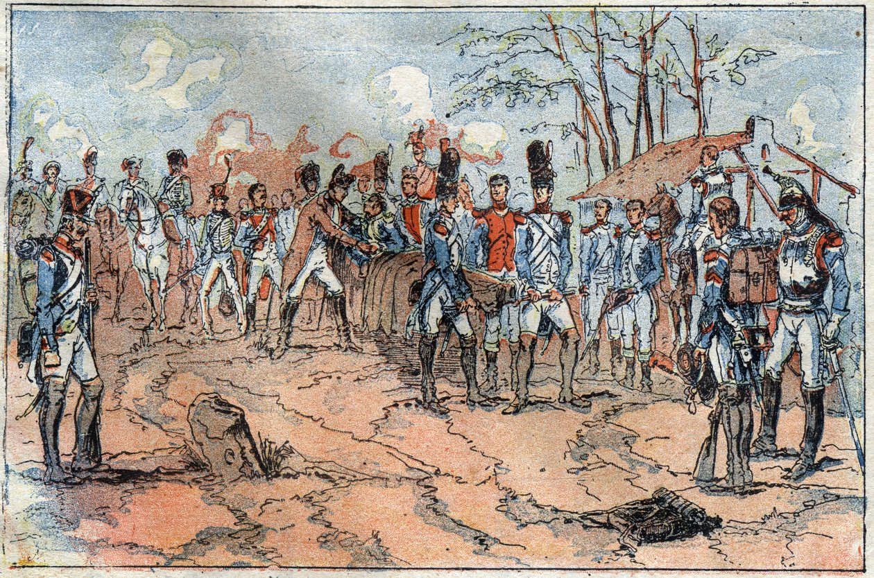 Morte del maresciallo Jean Lannes (1769-1809) nella battaglia di Essling il 28 maggio da French School
