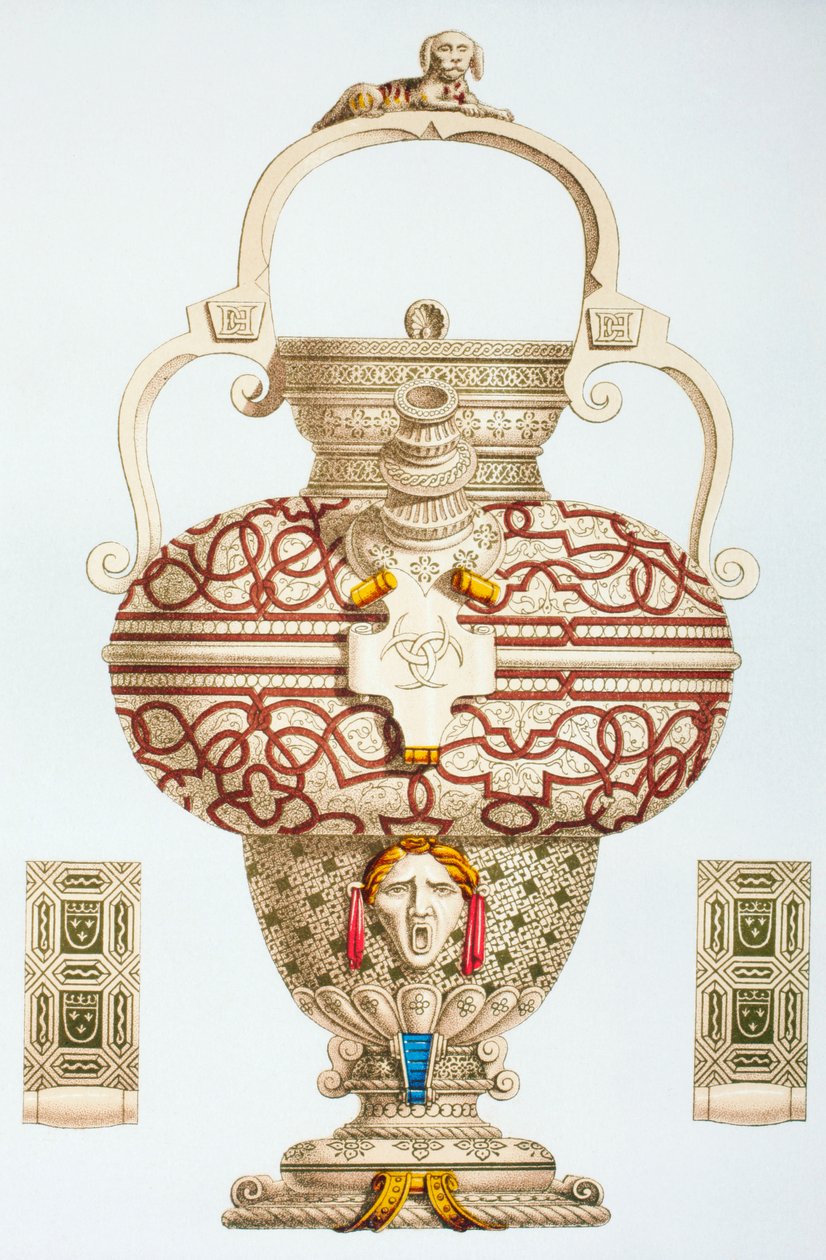 Bottiglia da bere decorata appartenente a Enrico II di Francia, 1873 da French School