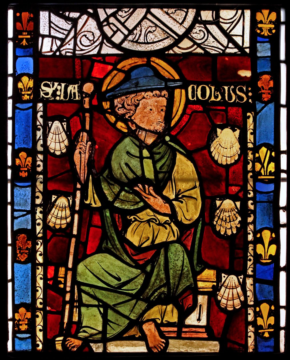 San Giacomo: grisaille dalla Chapelle du Chateau, Rouen? da French School