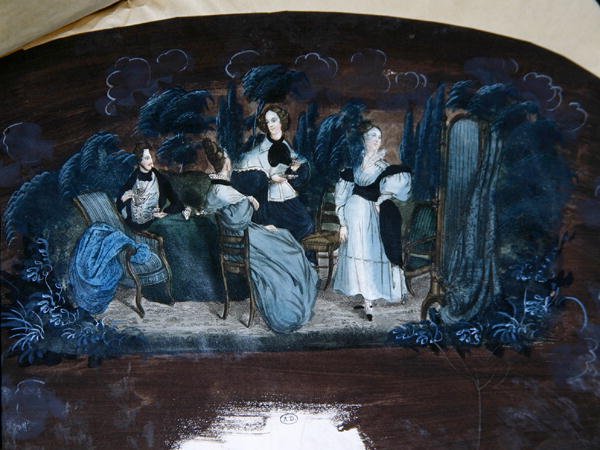 Progetto per la decorazione di un ventaglio raffigurante una festa del tè da French School