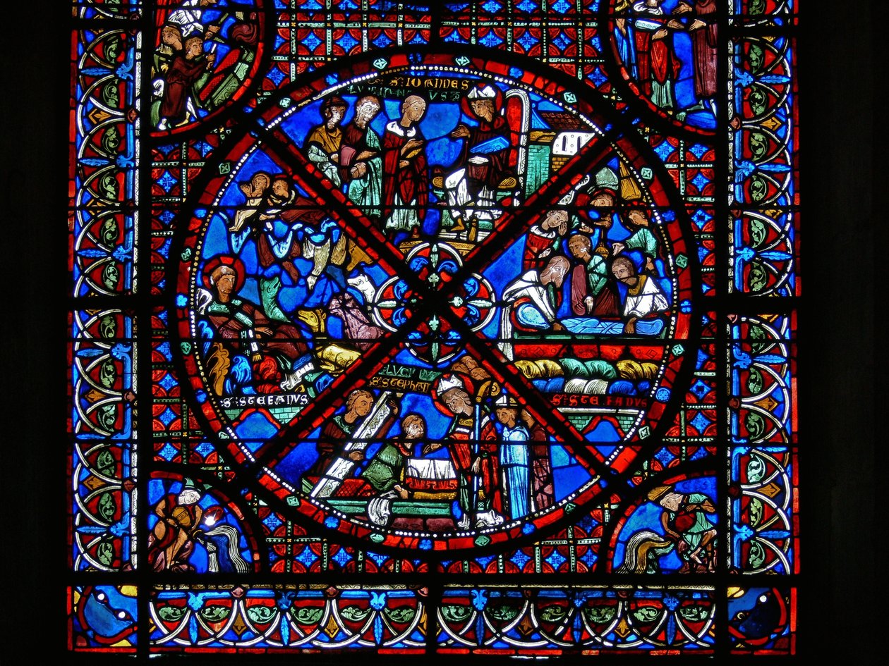(dettaglio) scene della vita di Santo Stefano da French School