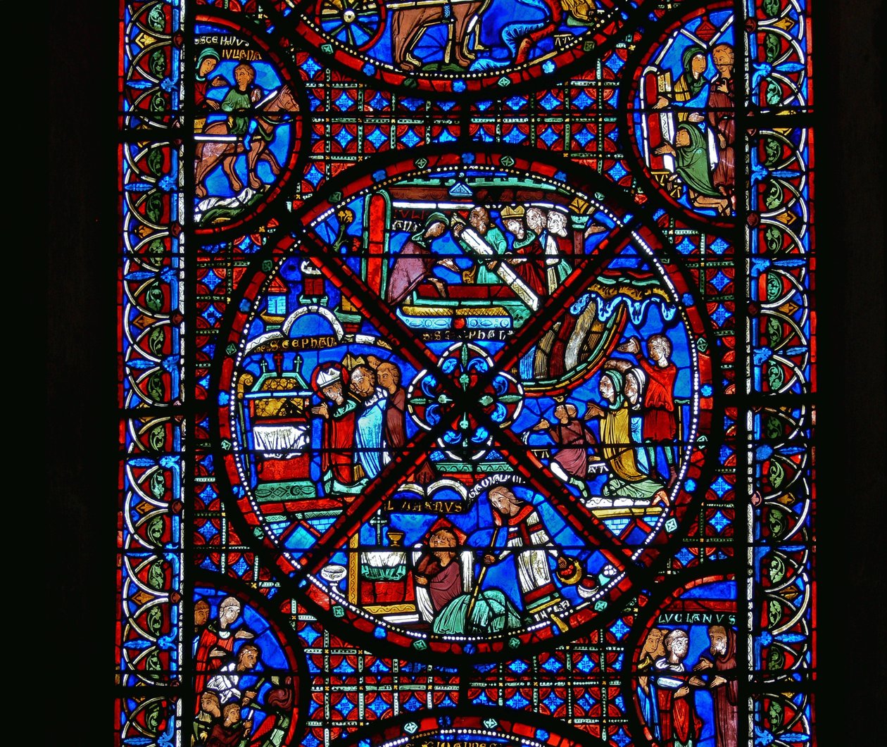 (dettaglio) scene della vita di Santo Stefano da French School
