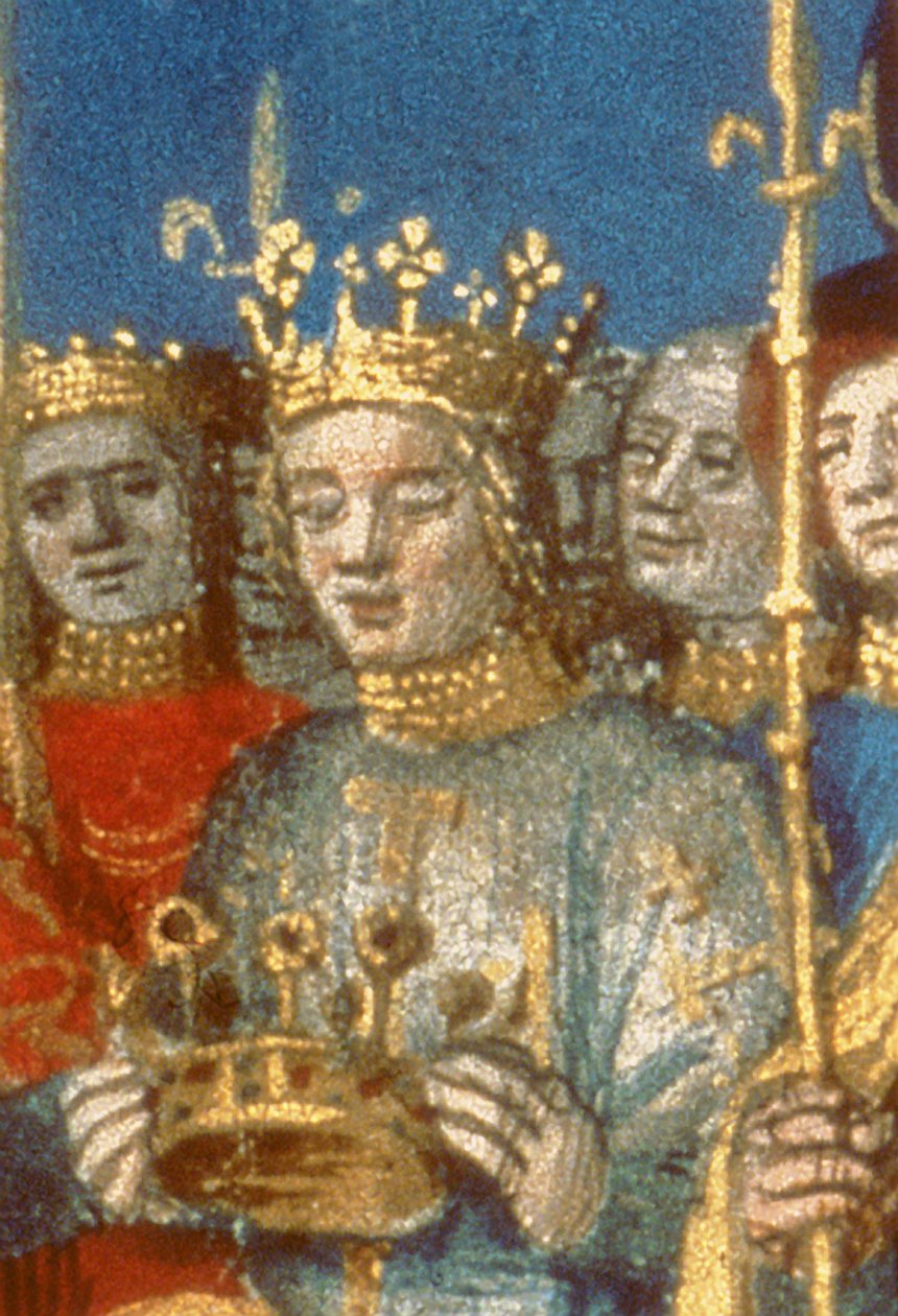 Incoronazione di Luigi VIII (1187-1226) e Bianca di Castiglia a Reims alla presenza del Re di Gerusalemme (dettaglio) da French School