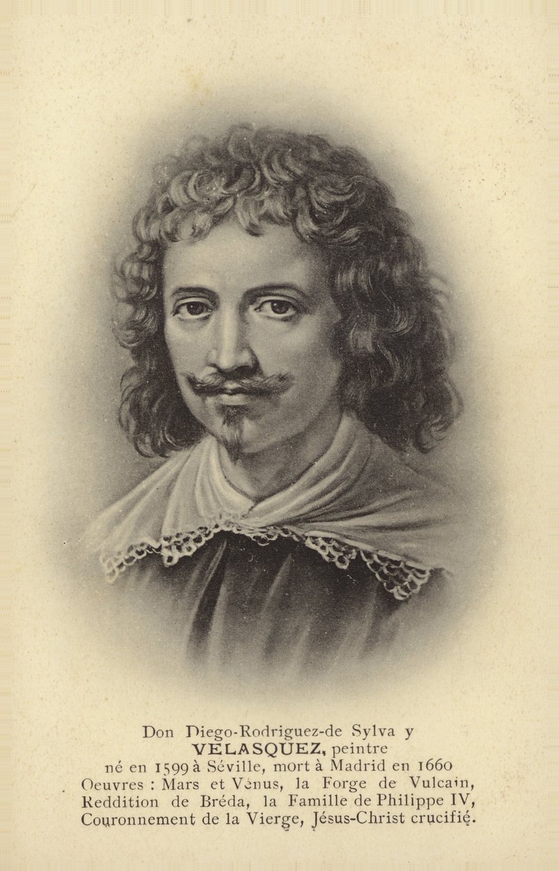 Diego Velasquez, pittore spagnolo (litografia) da French School
