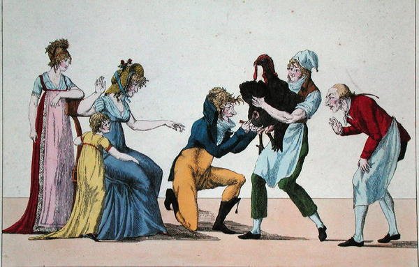 Dindonnade o Il rivale del vaccino, c.1800 da French School